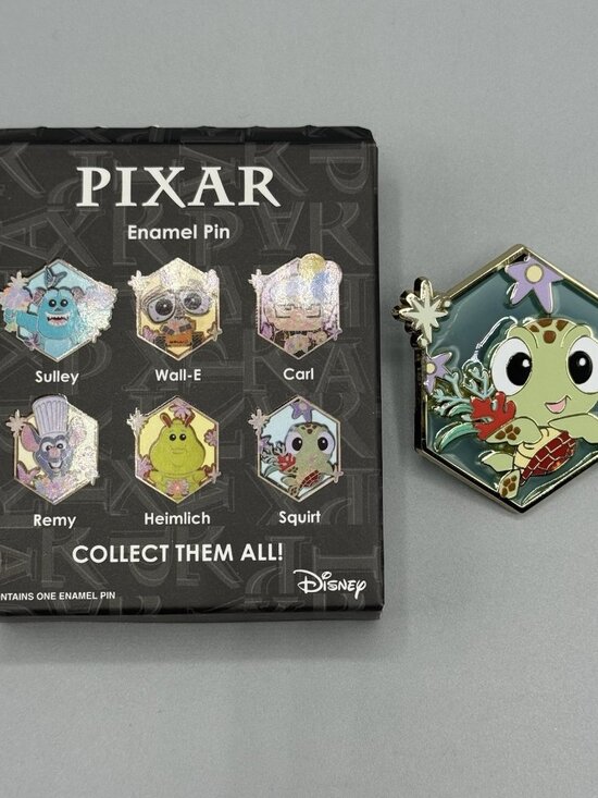 Disney Jewelry - Disney Pixar Chibi Hexagon Stained Glass Blind Pin SQUIRT Finding Nemo New Open